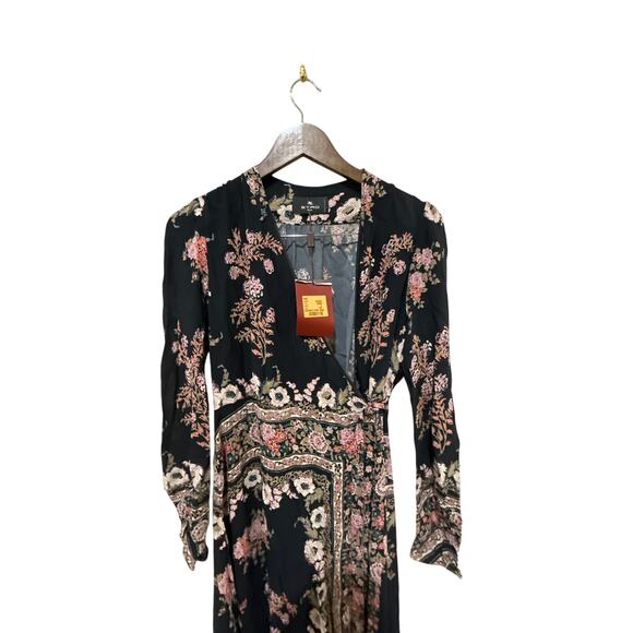Etro Floral Paisley Print Wraparound Midi Dress Size 6 - Picture 11 of 14
